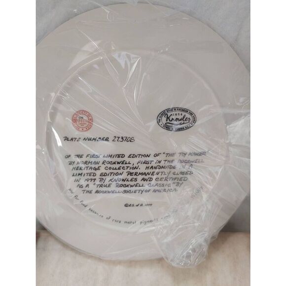 Norman Rockwell "The Toymaker" #27370B Bradford 1977 Collectible Plate - Picture 6 of 9